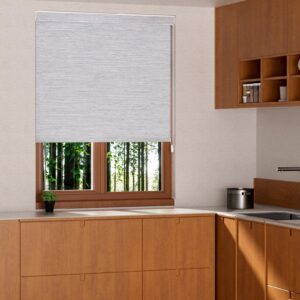 MYshade Custom Roller Window Shades Blackout, Roller Shades for Windows Corded, Sun Blocking Privacy Protection Fabric Roller Blinds for Home or Office Easy to Install