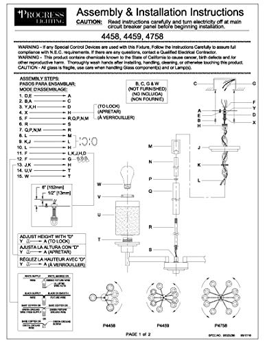 Progress Lighting P4459-09 Alexa Chandeliers, 20-Inch Diameter x 19-13/16-Inch Height, Nickel