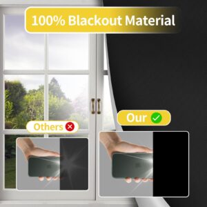 Portable Blackout Curtains, 157"x57" Blackout Shades for Windows 100% Black Out Temporary Blackout Blinds for Bedroom Baby Nursery Window Travel Dorm Room