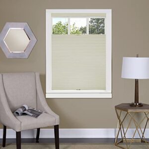 cordless cellular pleated window shades - 29 inch width, 64 inch length - alabaster - light filtering top-down honeycomb pull down blinds for windows and skylights by achim home decor