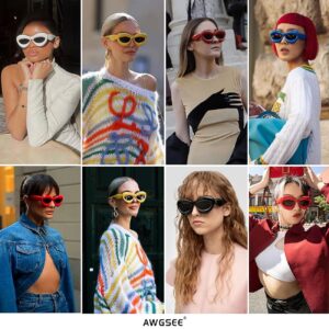 AWGSEE Trendy Inflated Shape Lip Sunglasses for Women Fashion Oversized Cat Eye Shades UV400 Protection