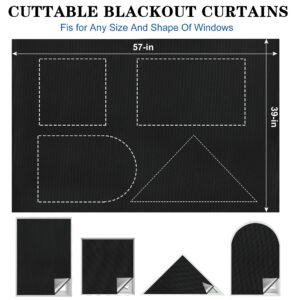 Blackout Shades for Windows(39" x 57"), Marsheepy 100% Blackout Blinds for Windows, Portable Blackout Curtains, Room Darkening Shades for Baby Nursery, Bedroom, Dorm Room, Office or Travel Use