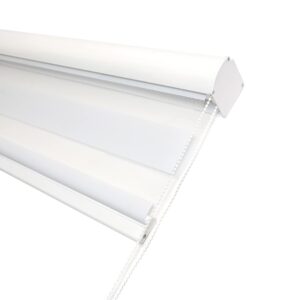 Pinecrest Home Goods Dual Layer Zebra Light Filtering Roller Shades (Corded) (White, 35 W x 78 L)