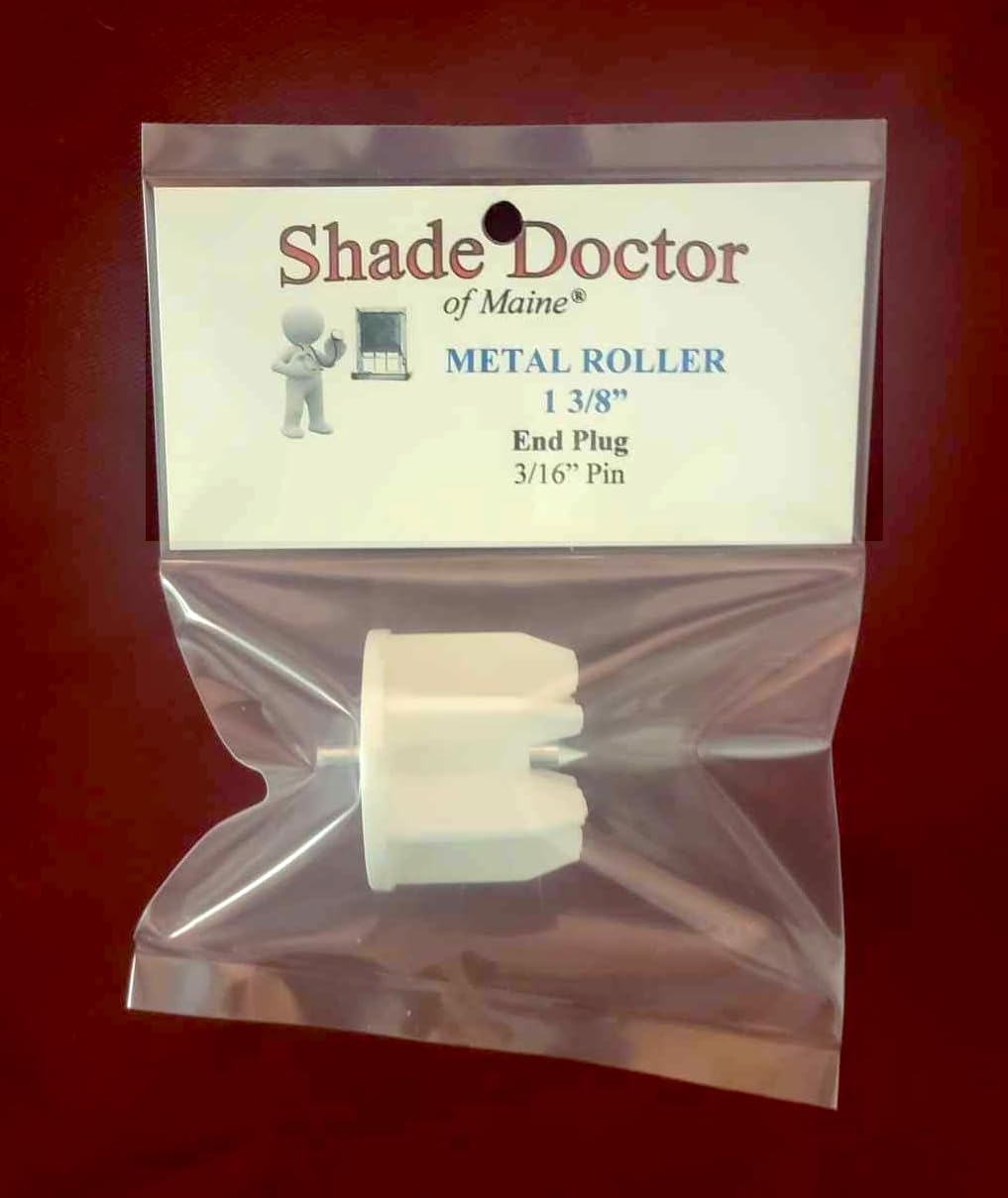 Shade Doctor of Maine END PLUG for 1 3/8" METAL Roller Window Shades with 3/16" Pin