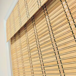 TJ Global Cordless Bamboo Window Blind Sun Shade, Light Filtering Roman Shades (Natural Bamboo, W42 X L64)