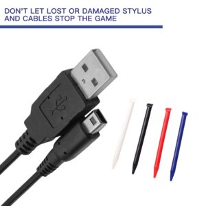 New 3DS XL USB Charger Cable Kit, AC Power Adapter Charger Cable and Stylus Pen for Nintendo New 3DS XL, Wall Travel Charger Power Cord Charging Cable