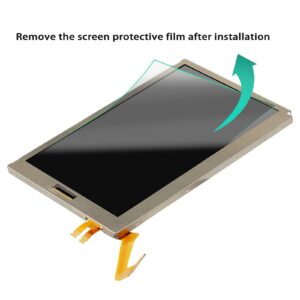 Gorliskl Replacement Top Upper LCD Screen Display for Nintendo 3DS (Top/Upper)，With screen protector.