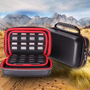 VSEER Carrying Case for New Nintendo 3DS XL / New 2DS XL, Hard Protective Shell Travel Case for Nintendo 3DS/3DS XL/New 3DS/New 3DS XL- [Black/Red]