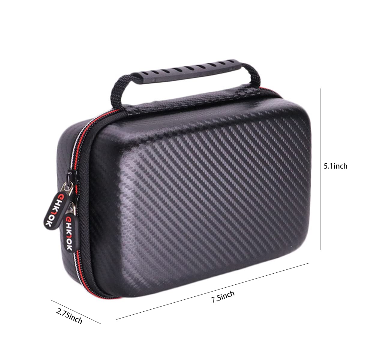 VSEER Carrying Case for New Nintendo 3DS XL / New 2DS XL, Hard Protective Shell Travel Case for Nintendo 3DS/3DS XL/New 3DS/New 3DS XL- [Black/Red]