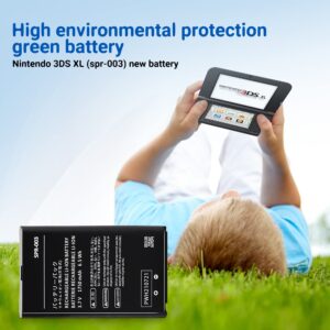 3DS XL Battery Pack, 1750mAh Replacement Rechargeable Lithium-ion Battery SPR-003 Compatible with Nintendo 3DS XL/NEW 3DS XL