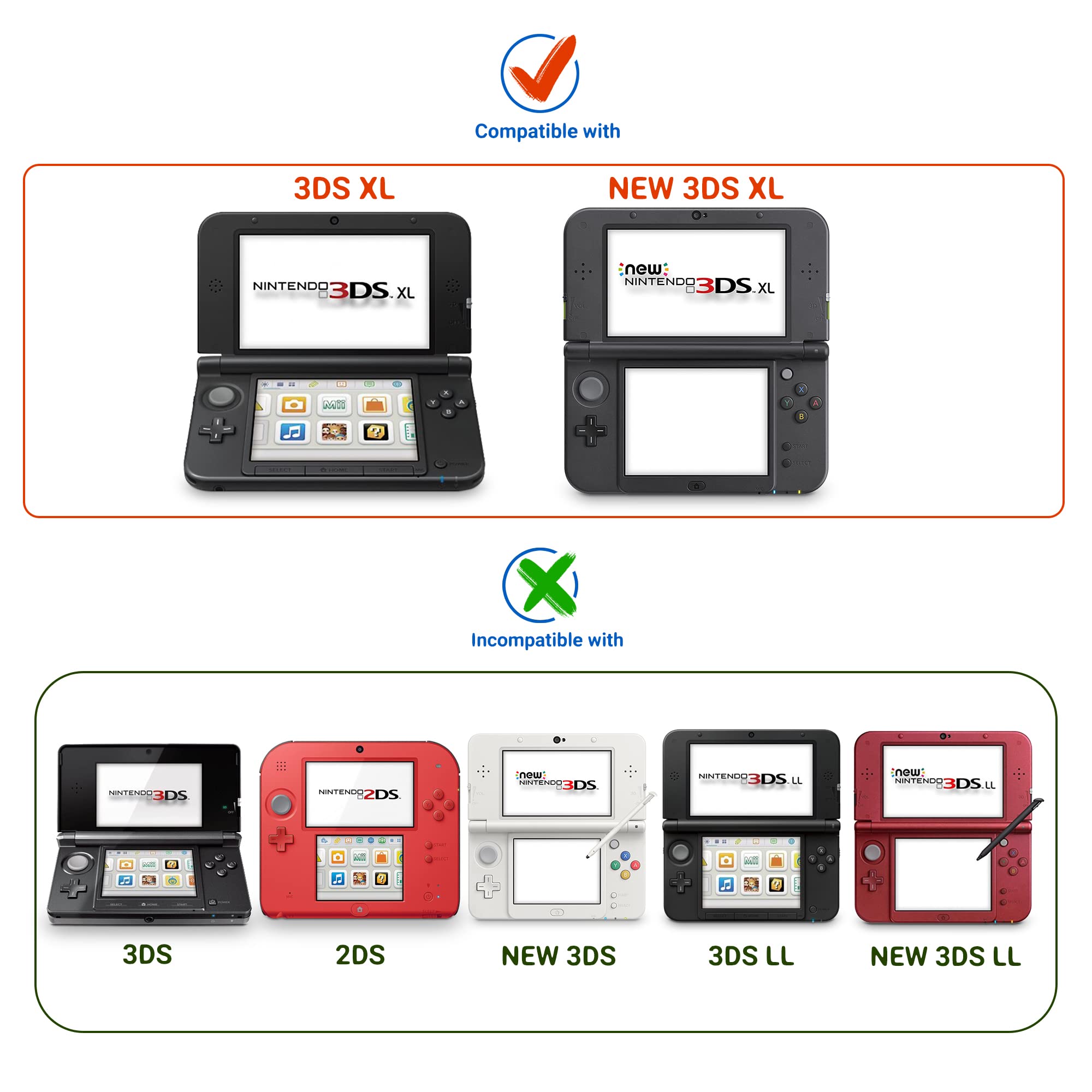 3DS XL Battery Pack, 1750mAh Replacement Rechargeable Lithium-ion Battery SPR-003 Compatible with Nintendo 3DS XL/NEW 3DS XL