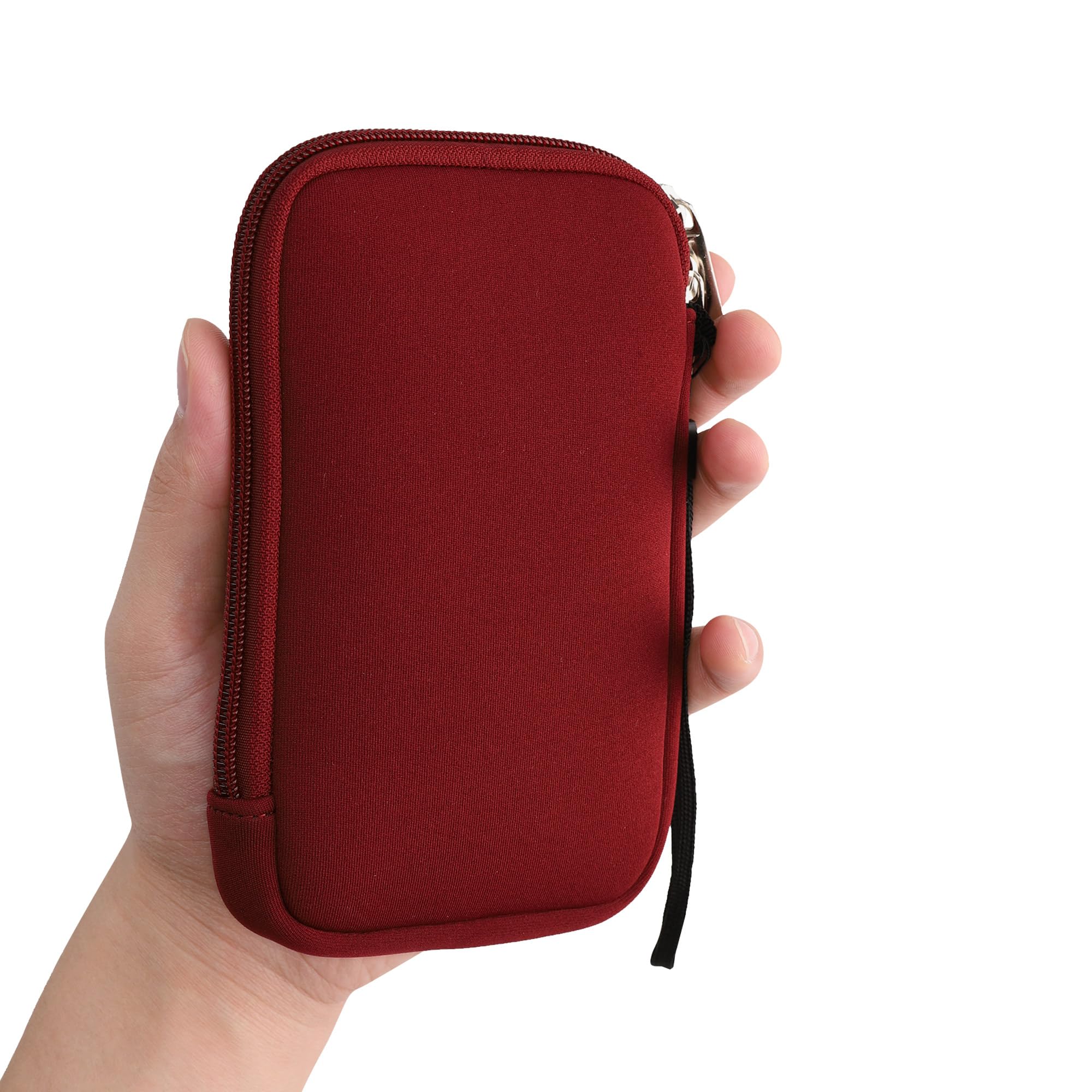 kwmobile Carrying Case Compatible with Nintendo 3DS XL - Neoprene Console Pouch with Zipper - Bordeaux