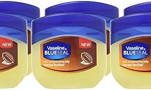 Vaseline Rich Conditioning Petroleum Jelly, Cocoa Butter, Travel Size 1.7 Oz/50 ML (Pack of 6)