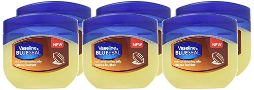 Vaseline Rich Conditioning Petroleum Jelly, Cocoa Butter, Travel Size 1.7 Oz/50 ML (Pack of 6)