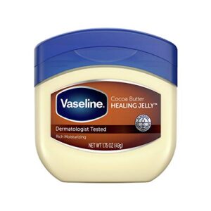 vaseline petroleum jelly for dry cracked skin cocoa butter 1.75 oz, 144 count