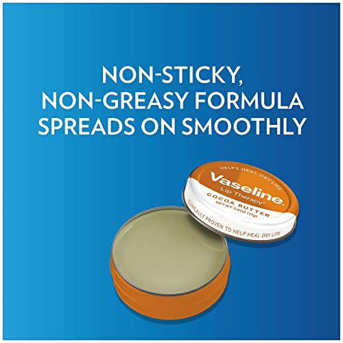 Vaseline Lip Therapy Lip Balm Tin, Cocoa Butter, 0.6 oz