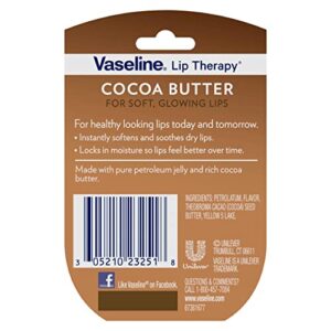 Vaseline Lip Therapy Bundle - Creme Brulee, Rosy Lips & Cocoa Butter, 0.25 Ounce (Pack of 3)