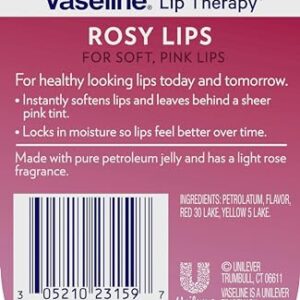 Vaseline Lip Therapy Bundle - Creme Brulee, Rosy Lips & Cocoa Butter, 0.25 Ounce (Pack of 3)