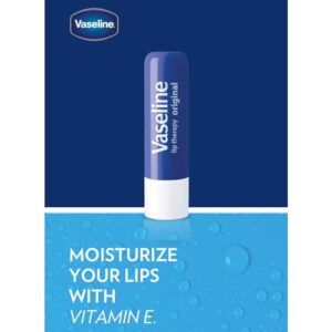 Vaseline Lip Therapy Care Original, Fast-Acting Nourishment, Ideal for Chapped, Dry, Cracked, or Damaged Lips, Lip Balm, 0.16 Ounce (Pack of 4)