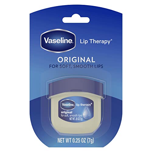 Vaseline Lip Therapy Original – Mini Vaseline Lip Balm, Hydrating Petroleum Jelly, Clear Lip Gloss, Travel-Size, 0.25 Oz Ea (Pack of 6)