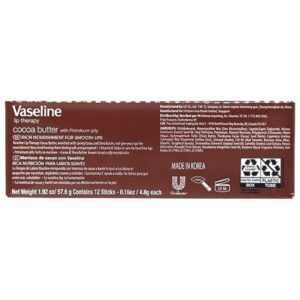 Vaseline Lip w/o Backer Card Cocoa - 12 Pack Box