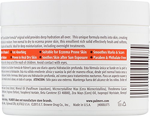 Palmer’s Cocoa Butter Formula Daily Skin Therapy, Solid , 7.25 Ounces (Pack of 3)