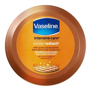 vaseline intensive care cocoa radiant smoothing body butter with pure cocoa butter net wt. 8 oz/227g