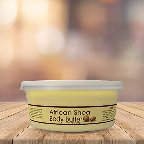 OKAY Pure Naturals Shea Butter Jar Yellow, 7.5 Ounce (8 Ounce Jar Size), 0.22 kg