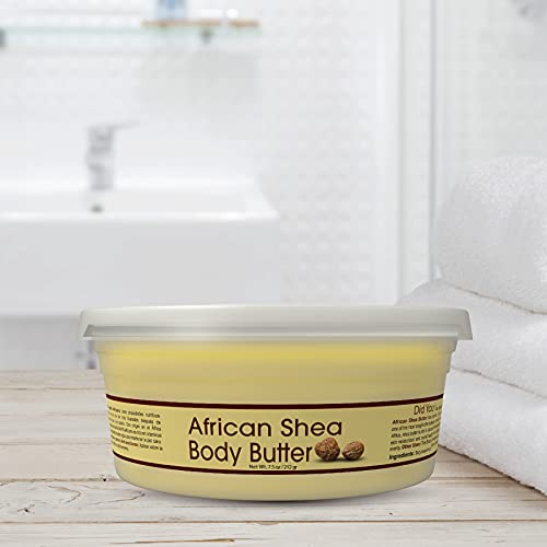 OKAY Pure Naturals Shea Butter Jar Yellow, 7.5 Ounce (8 Ounce Jar Size), 0.22 kg