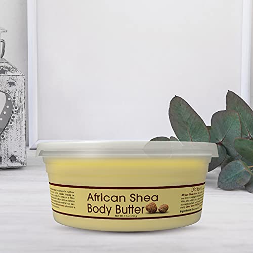 OKAY Pure Naturals Shea Butter Jar Yellow, 7.5 Ounce (8 Ounce Jar Size), 0.22 kg