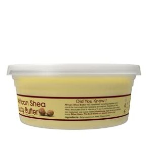 OKAY Pure Naturals Shea Butter Jar Yellow, 7.5 Ounce (8 Ounce Jar Size), 0.22 kg