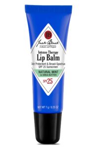 jack black intense therapy lip balm, 0.25-oz. – natural mint & shea butter, spf 25 sun protection, lip moisturizer, hydrating lip balm with spf, long lasting treatment