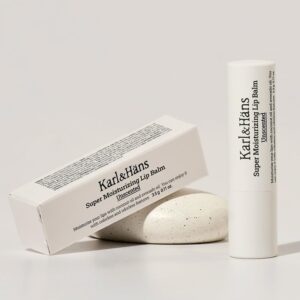 Karl&Hans Super Moisturizing Lip Balm - Unscented with Coconut & Avocado Oil for Lip Repair and Care, Soothes and Hydrates Dry Lips with Natural and Nourishing Formula - 1 Count