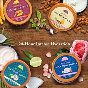 Tree Hut 24 Hour Intense Hydrating Shea Body Butter Tropical Mango, 7oz, Moisturizer with Pure Shea Butter for Nourishing Essential Body Care