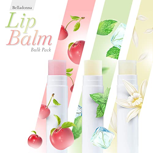 Lip Balm Bulk Unlabeled - Made in USA 50 Pack Vanilla Bulk Chapstick - Natural Ingredients Vitamin E Shea Butter - Custom Chapstick Bulk For Party & Wedding Favors