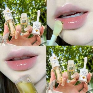 Alisesun 2Pcs Crystal Jelly Lip Oil Moisturizing Hydrating Lip Care Hydrating Lip Gloss Tinted Lip Balm, Long Lasting & Nourishing Lip Glow Oil, Non-sticky Fresh Texture