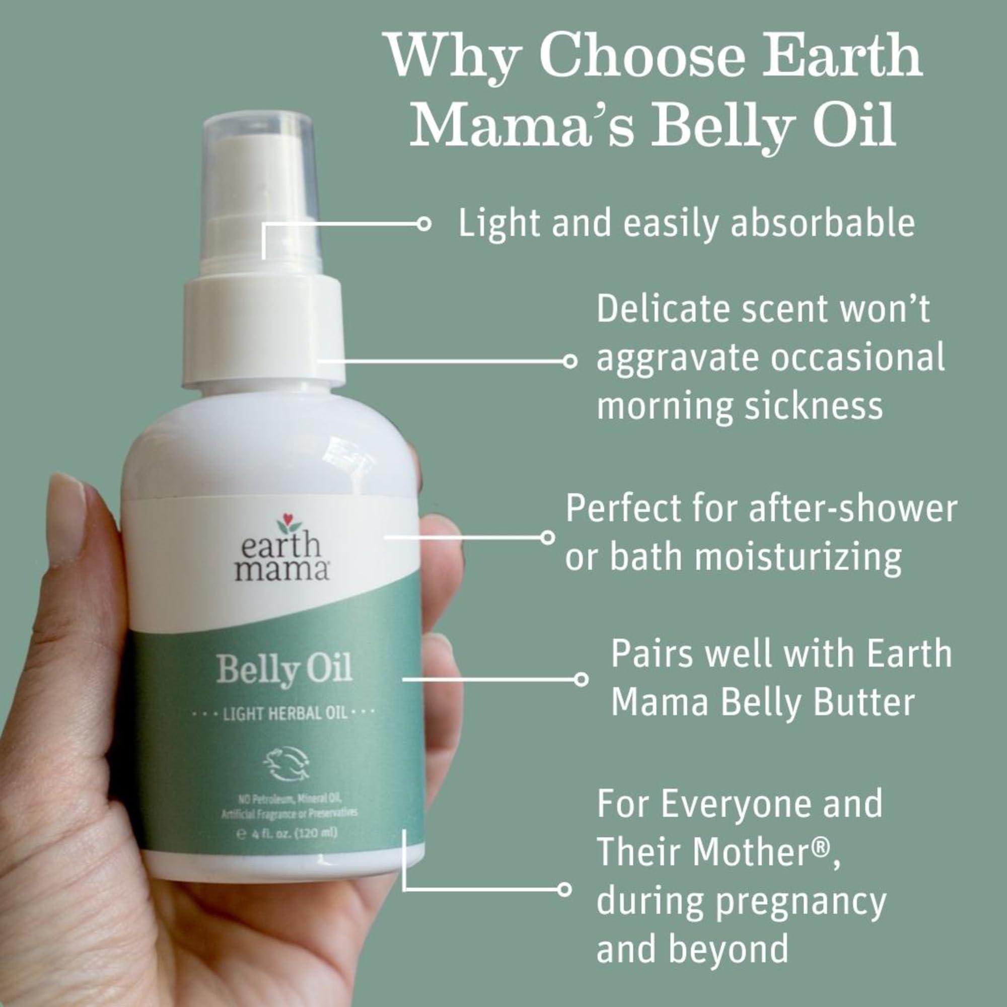 Earth Mama Belly Butter & Belly Oil Bundle for Dry, Stretching Skin | Moisturize + Encourage Skin's Natural Elasticity During Pregnancy & Beyond, 8-Fluid Ounce & 4-Fluid Ounce