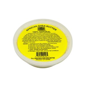 REAL African Shea Butter Pure Raw Unrefined From Ghana"IVORY" 8oz. CONTAINER