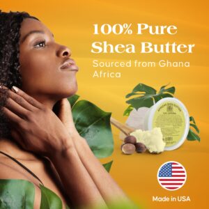 REAL African Shea Butter Pure Raw Unrefined From Ghana"IVORY" 8oz. CONTAINER