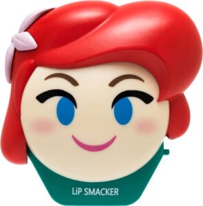 lip smacker disney little mermaid ariel emoji lip balm, flavored lip balm, clear, for kids