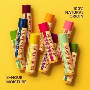 Burt's Bees Lip Balm - Watermelon, Lip Moisturizer With Responsibly Sourced Beeswax, Tint-Free, Natural Origin Conditioning Lip Treatment, 2 Tubes, 0.15 oz.