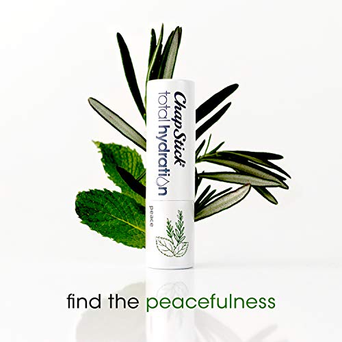 ChapStick Total Hydration Essential Oils Peace Lip Balm, Rosemary + Peppermint Lip Balm Tube, Lip Care - 0.12 Oz