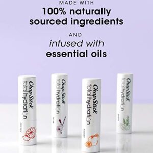 ChapStick Total Hydration Essential Oils Peace Lip Balm, Rosemary + Peppermint Lip Balm Tube, Lip Care - 0.12 Oz