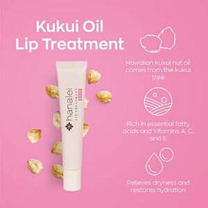 Hanalei Cruelty-Free & Paraben-Free Lip Treatment to Soothe Dry Lips – Made with Kukui Oil, Shea Butter, Grapeseed Oil – Restores Dry Lips - Made in USA – Rose Tint – Travel-Size 3 Pack (5g x 3)