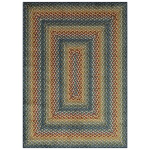 Maples Rugs Marion Braid Livingroom & Bedroom Rugs Non Skid Area Carpet [Made in USA], Multi, 5' x 7'