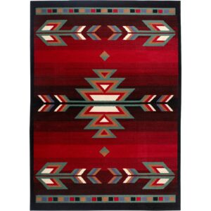 Home Dynamix Sagrada Southwest Area Rug 5x7 Black/Red/Ivory