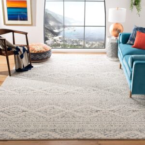 safavieh tulum collection area rug - 5'3" x 7'6", ivory & grey, moroccan boho tribal design, non-shedding & easy care, ideal for high traffic areas in living room, bedroom (tul272a)