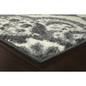 Maples Rugs Vivian Medallion Area Rugs for Living Room & Bedroom [Made in USA], 5 x 7, Grey