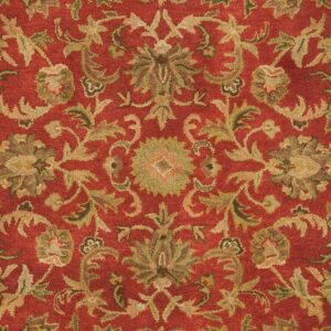 SAFAVIEH Antiquity Collection 5' x 8' Red / Red AT52E Handmade Traditional Oriental Premium Wool Area Rug