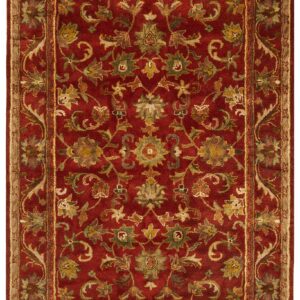 SAFAVIEH Antiquity Collection 5' x 8' Red / Red AT52E Handmade Traditional Oriental Premium Wool Area Rug